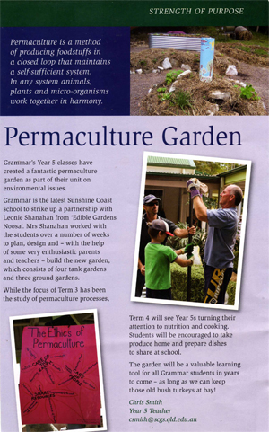 Permaculture Gardens Sunshine Coast Grammar School