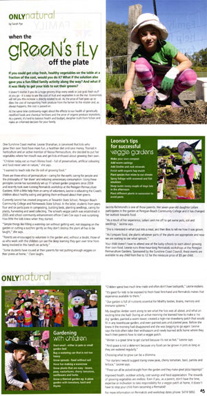 Only Natural by Sarah Pye - Kids on the Coast