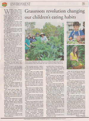 Grassroots revolution changing our children’s eating habits